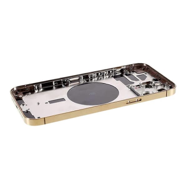 [LCS]Til iPhone 12 Pro Max Bagbatterihus Dæksel+Midterpladeramme+Sideknapper, EU-version Multicolor Gold