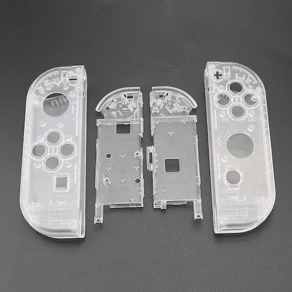 Yuxi plast venstre høyre hus skall deksel erstatning for Nintendo Switch NS NX Joy Con JoyCon kontroller beskyttelsesetui Clear