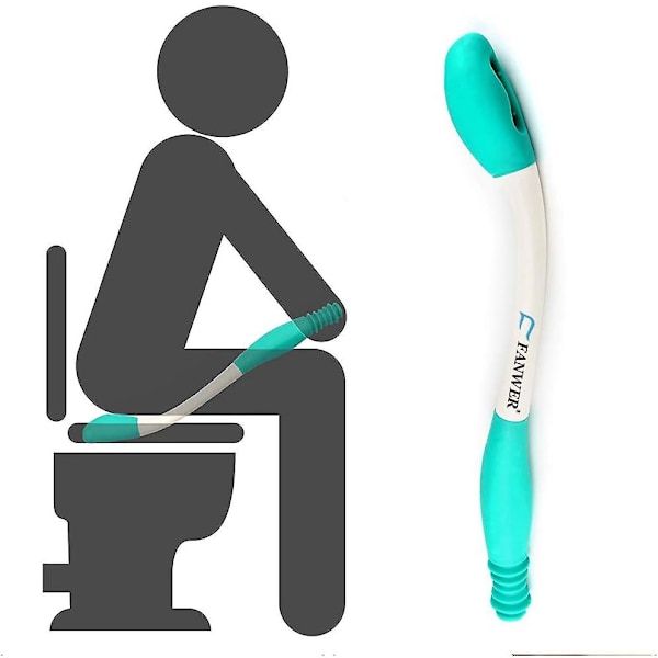 WC-apuväline, pitkä ulottuvuus mukavuuspyyhintä, pidentää ulottuvuuttasi yli 38 cm:iin WC-paperin tai kosteuspyyhkeiden tarttumiseksi