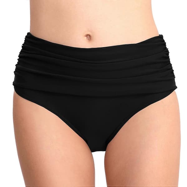 [LCS]TUINANLE Badkläder Kvinnor Baddräktsbyxor Bikiniunderdel Hög Midja Högt Skurna Baddräktsshorts Underbyxor black L