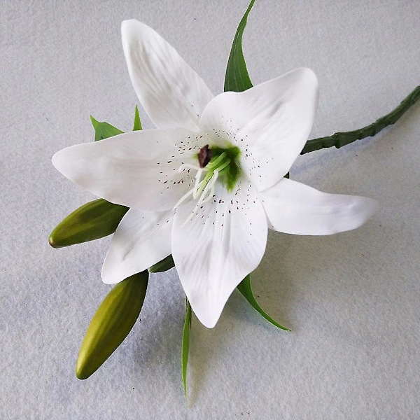 1 st Hem Vardagsrum Dekor Vit Rosa 32cm Real Touch Blommor|Konstgjorda & Torkade Blommor