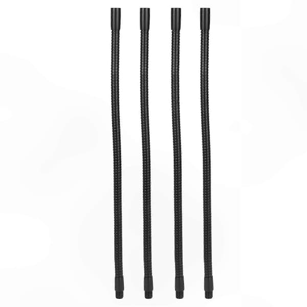 Flexibel aluminium svanhalslampa slang, 4-pack, 10 mm diameter, 35 cm längd för skrivbords- och bordsbelysningsarmaturer Solid Normal