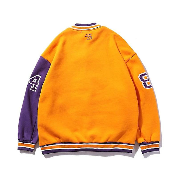 Vinter Nytt Brev Bomull Baseball Uniform Jakke Farge Matching Basketball Løs Jakke Sport Vind Par Modeller M
