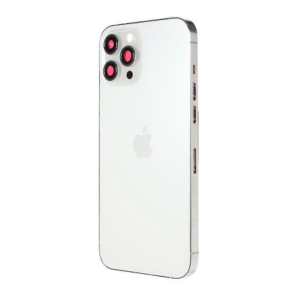 [LCS]Til iPhone 12 Pro Max Bagbatterihus Dæksel+Midterpladeramme+Sideknapper, EU-version Multicolor Silver