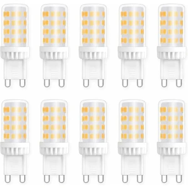 [LCS]G9 LED Bulb 10-pack, 5W 4000K Cool White Light, 360 Degree Beam Angle, Halogen Replacement