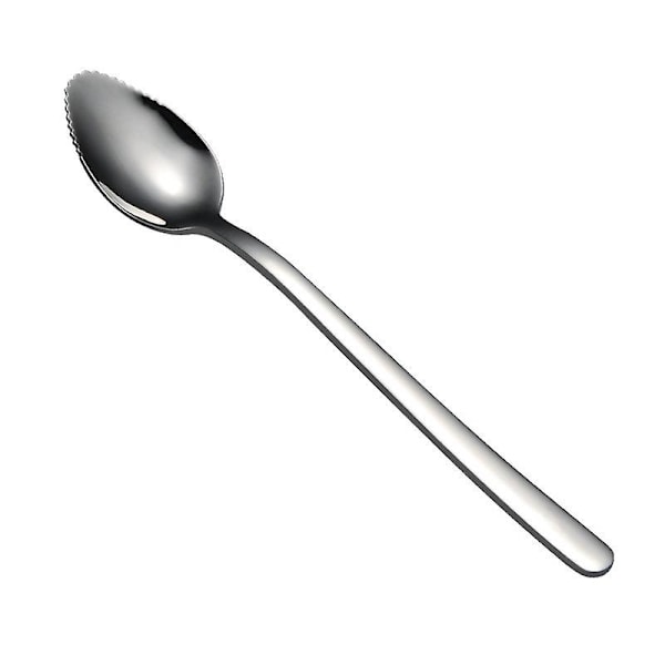 Grapefrugtskraber Ske i Rustfrit Stål med Savtakkede Kanter og Langt Håndtag til Køkkenet Narrow Handle