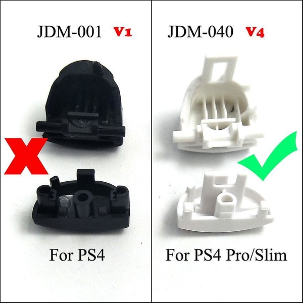 Yuxi set för dualshock 4 ps4 pro slim kontroller jds 040 jds-040 dpad l1 r1 l2 r2 avtryckarknappar analoga grepp caps cover Black