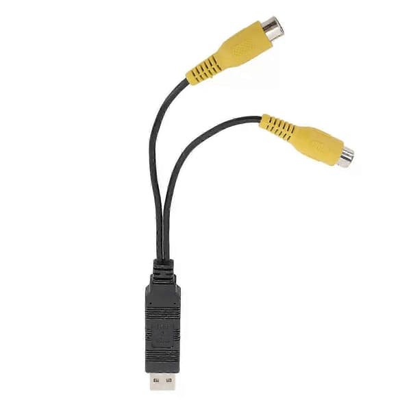 USB til grensesnittkabeladapter HD-video pålitelig kobber slitesterk USB til CVBS videoutgangsadapter for kjøretøy