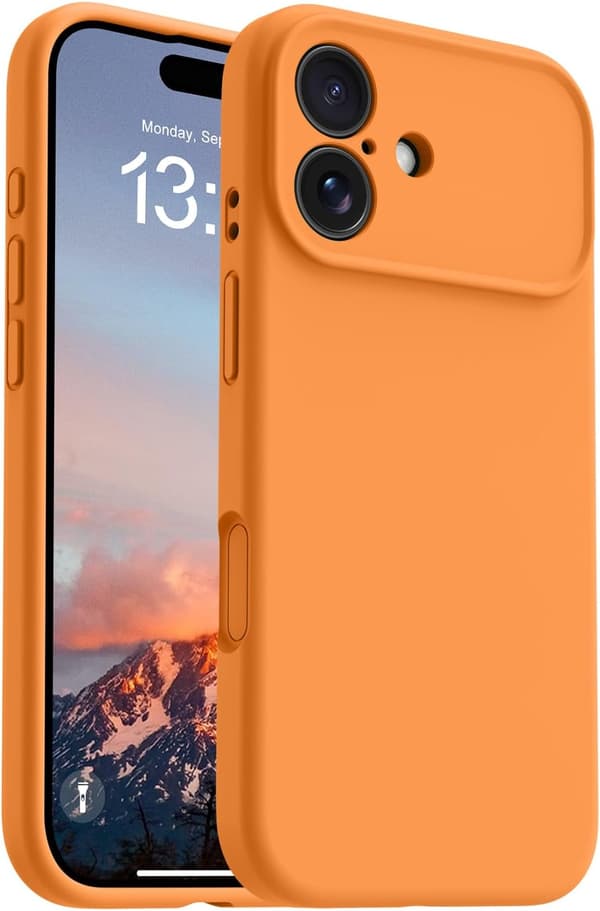[LCS] Støtsikkert MagSafe-kompatibelt deksel til iPhone 17 Pro - Myk silikon iPhone 17 Pro iPhone 17 Pro Orange