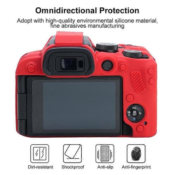 [LCS] Canon EOS R10 -pehmeä silikonisuojakotelo Red