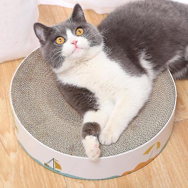 Kradsemåtter til katte, slidstærk kradsemåtte, kattelegetøj, beskytter møbler, kæledyrslegetøj, rund