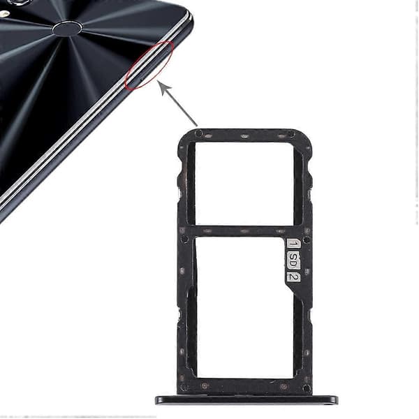 SIM-kortbakke + SIM-kortbakke / Micro SD-kortbakke til Asus Zenfone 5 ZE620KL Black