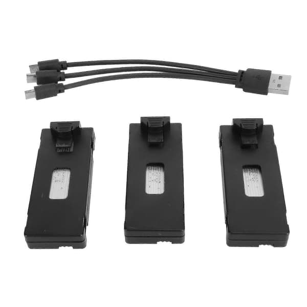 3 stk. Drone Lithium Batteri 1800mah 3.7v Genopladeligt Quadcopter Drone Batteri Til E88 E88pro E100 E99 K3 K6 E89 P1 P4 P5-QH