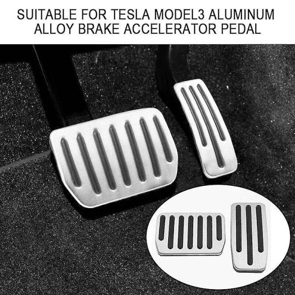 För Tesla Model 3 Y 2021 bromspedal aluminiumlegering tillbehör broms vilopedal för bil fotpedal skydd bil tillbehör Rest pedal
