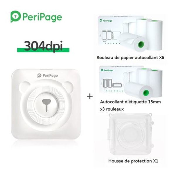 PeriPage A6 bärbar Bluetooth thermal skrivare utan bläck 304d