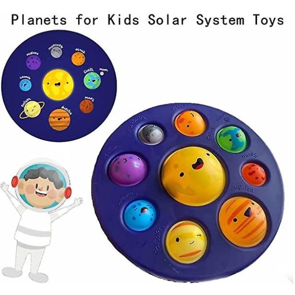 Kahdeksan planeetan Push Pop Pop Bubble Fidget -lelut type1