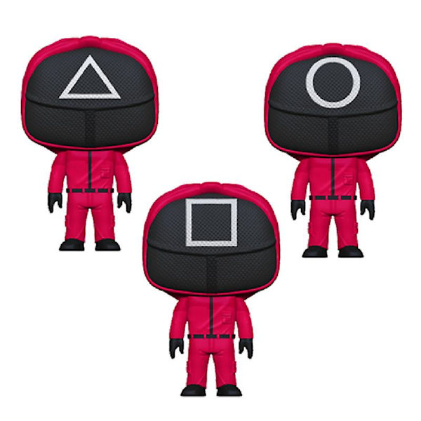 Squid Game Karaktärer Figurer Staty Modell Leksaker Actionfigur Leksakssamling För Fans Samling Ny Rose Red Triangle
