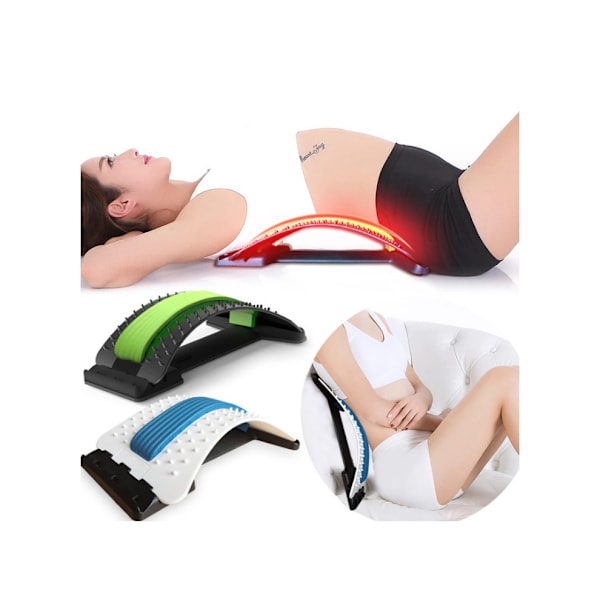 Selkähierontalaite Magic Stretcher Fitness Lannerangan Vyötärön Selkärangan Kipu R Green
