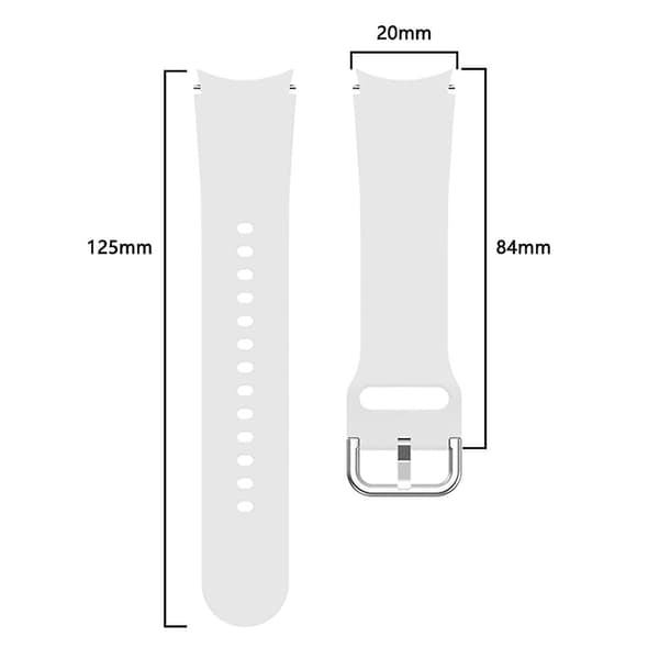 Silikonerem til Samsung Galaxy Watch4 40mm White