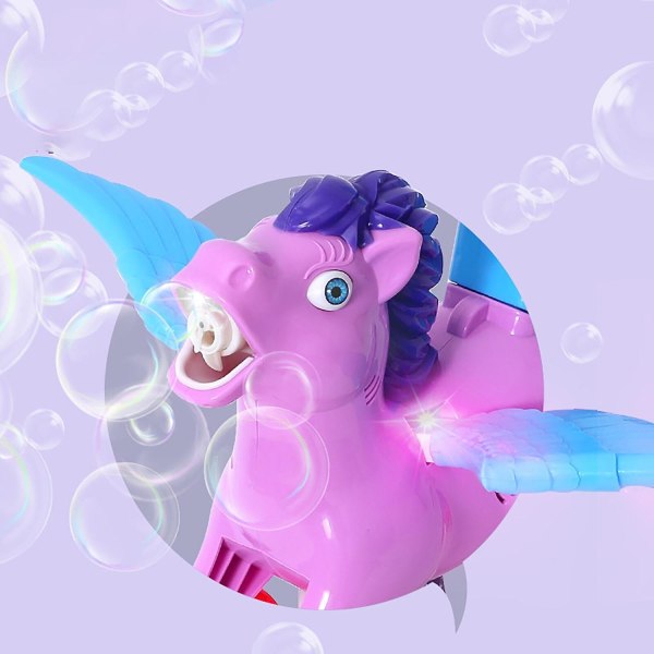 Rolig Magisk Bubbelblåspistol Elektrisk Automatisk Bubbelmaskin Med Mini Fläkt Barn (Lila)