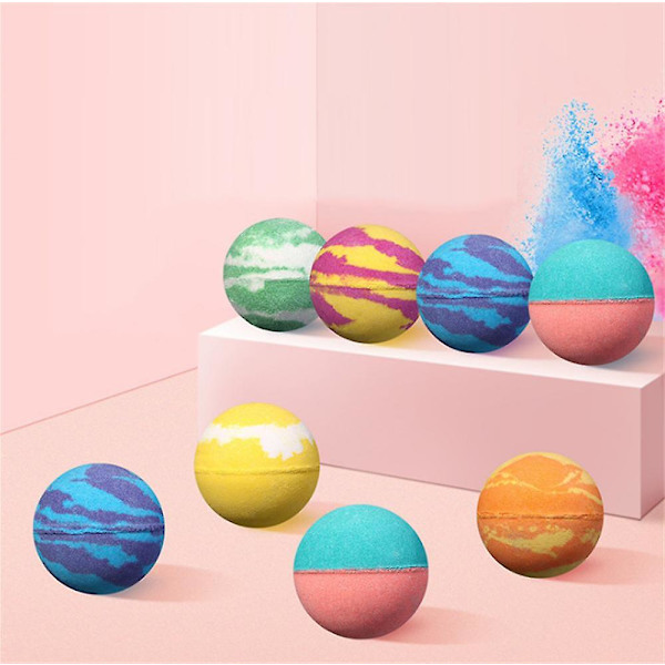 6 st Aromatiska Badbrustabletter Bubbelbadbollar Havssalt Badbollar