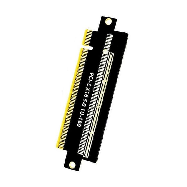 PCIE 5.0 X16 Adapterkort 180 Graders Grafikkort Riser Kort Højde Beskyttelseskort til AI Computing Power Server Black
