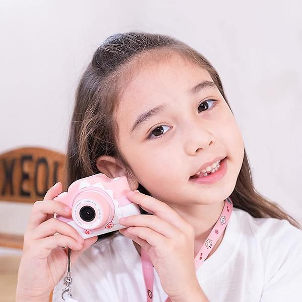 Barn Digitalkamera Med 16gb Sd-kort För 3-10 År Gamla Pojkar Flickor Pink dinosaur