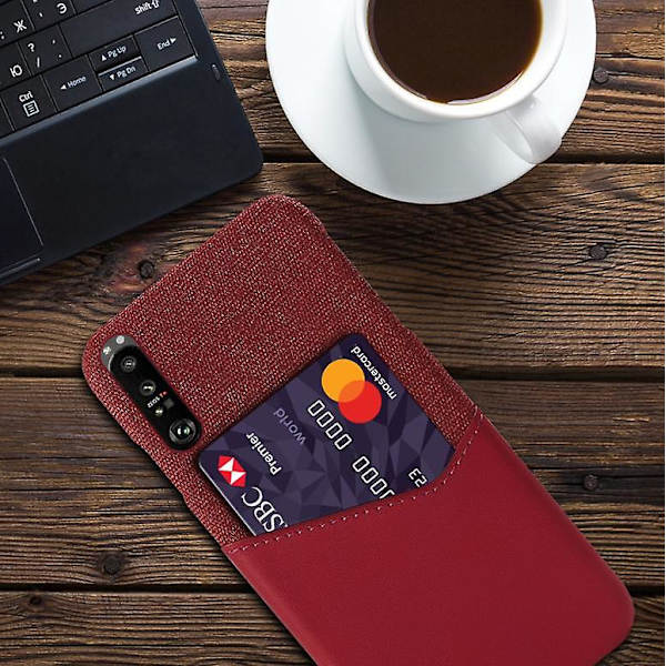 Telefoncover med kortholder til Sony Xperia 5 Iii / Ii Red Xperia 5 III