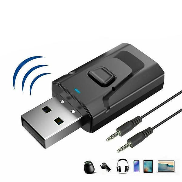 [LCS]4in1 Bluetooth 5.0 lähetin-vastaanotin langaton ääni 3.5mm Usb Aux -sovitin