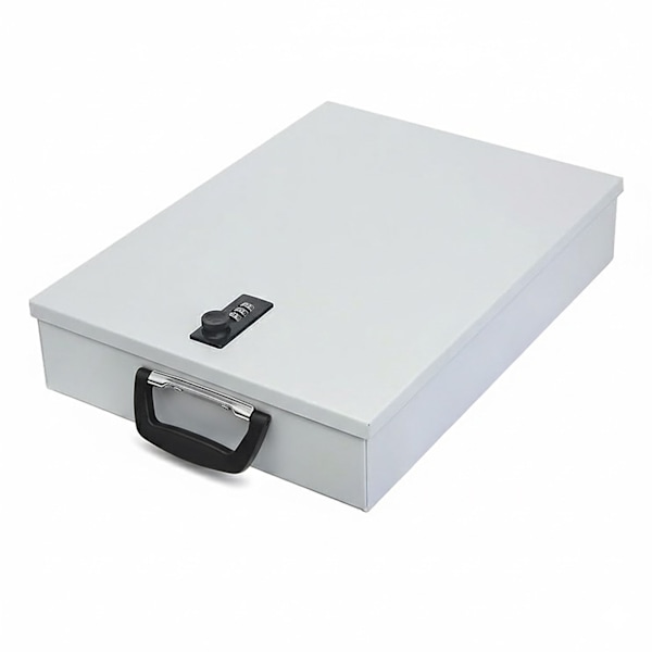 [LCS] Document Storage Box with Lock, A4 Size, Metal 2340