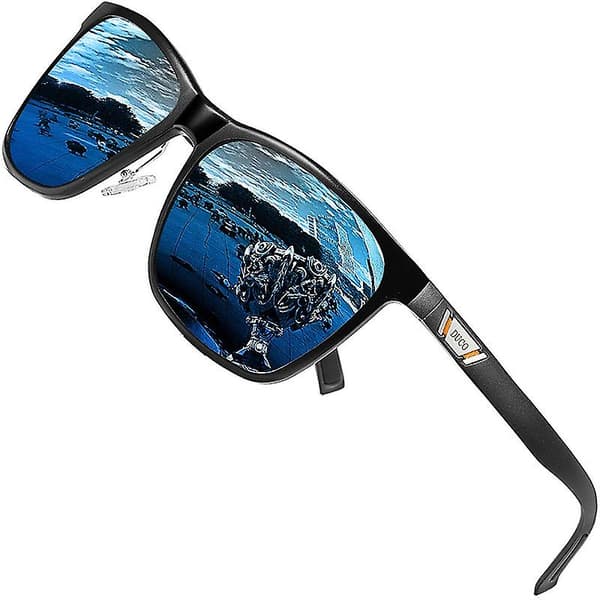 [LCS]Unisex Uv400 Metal Square Polarised Solbriller Blue