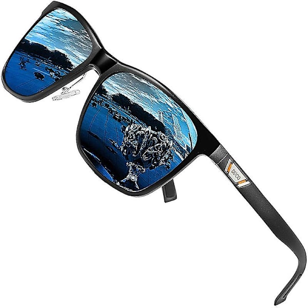 Unisex Uv400 Metalliset Neliönmuotoiset Polarisoidut Aurinkolasit Blue