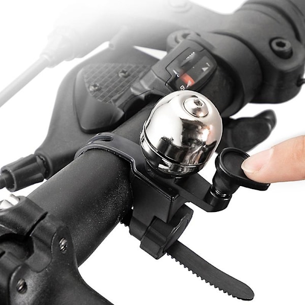 Hopfällbara Cyklar Styre Kopparlegering Ringklocka Säkerhetsvarning Alarm Black