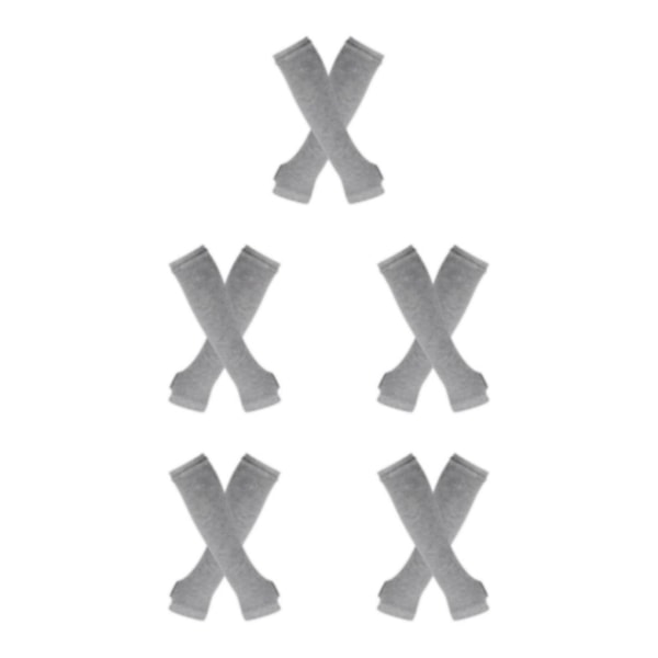1/2/3/5 Knæhøje Strømper til Tykke Lår Let at Bære og Gør Lysegrå 5Set light gray