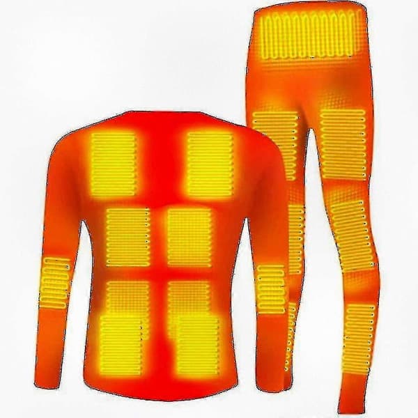 [LCS] USB-opvarmet termoundertøjssæt til mænd til vinterski og udendørs aktiviteter Pant S