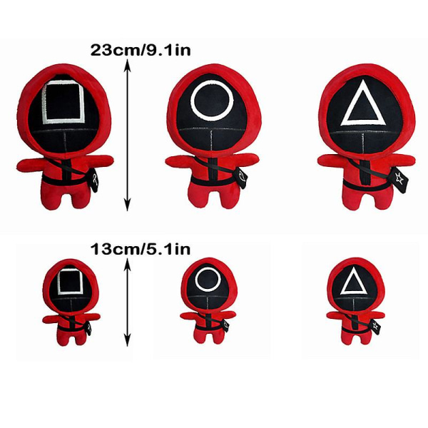 Squid Game Plyschleksaker Söta Kreativa Koreanska Dramaleksaker Mjuk Kramkudde För Hemmakontor Ny 23cm Round
