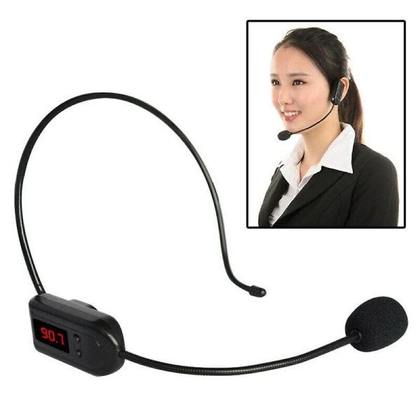 Smart FM trådlös mikrofon Headset Megafon Radio Mic Högtalare för lärare