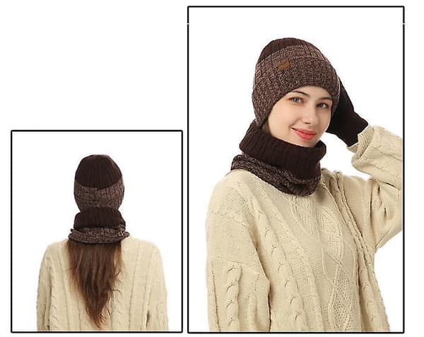 [LCS] Vinterlue Skjerf Hanskesett brown