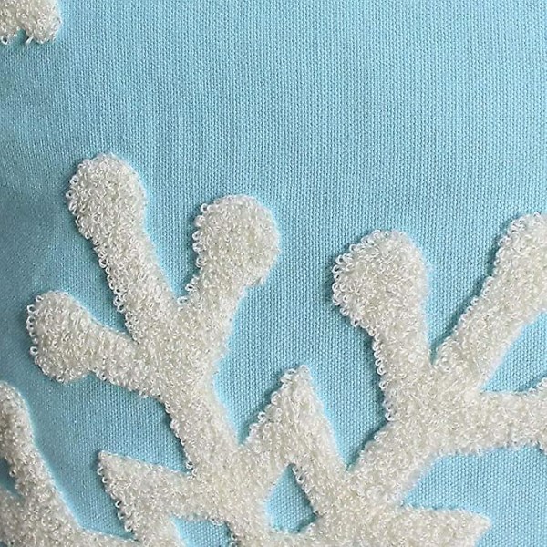 1st jul vinter snöflinga stil bomull linne broderi kuddar täcker blue