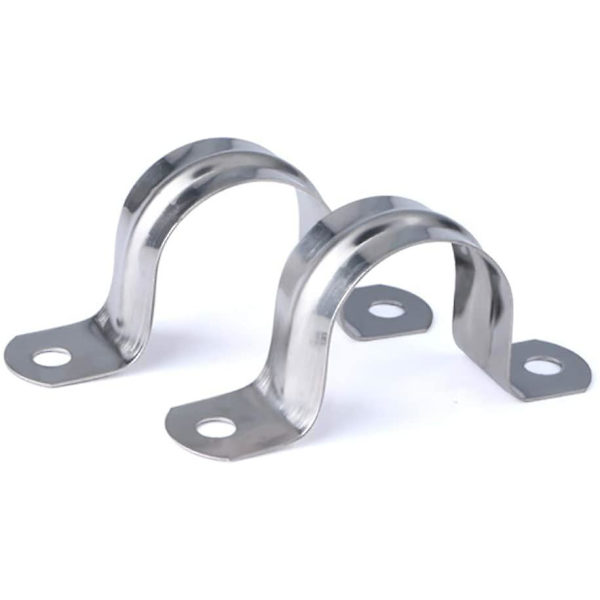 10mm 304 Rustfrit Stål U-rør Klemme Forbindelsesring Slangeklemme Kortklemme 20 stk