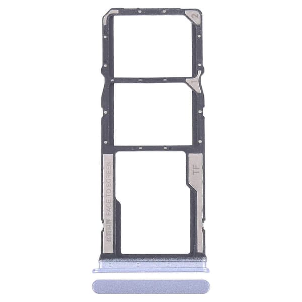 För Xiaomi Poco M6 KOMPATIBEL SIM + SIM-kortfack + Micro SD-kortfack Blue