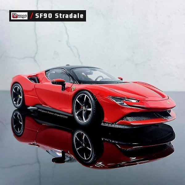 1:24 Ferrari Sf90 Stradale Simulering gjuten legering bil modell C