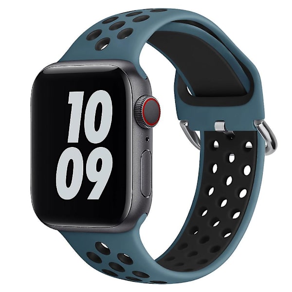 Silikon Sportarmband för Apple Watch Series 7 6 5 4 3 2 1 Se 38/40/42/44mm 3 42-44mm