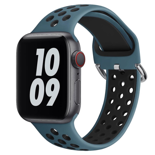 Silikone Sportsrem til Apple Watch Series 7 6 5 4 3 2 1 Se 38/40/42/44mm 3 42-44mm