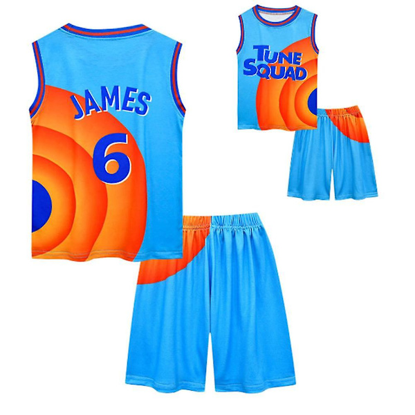 Space Jam Poikien Löysä Koripallo Hihaton Toppi & Shortsi Setti Pelipaidat Asu 120cm