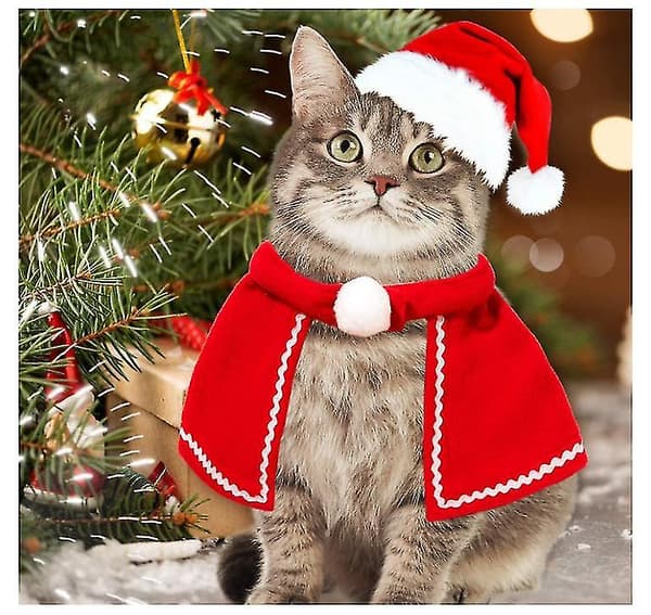 [LCS] Kæledyrs julekostume rensdyr julemandstema hat