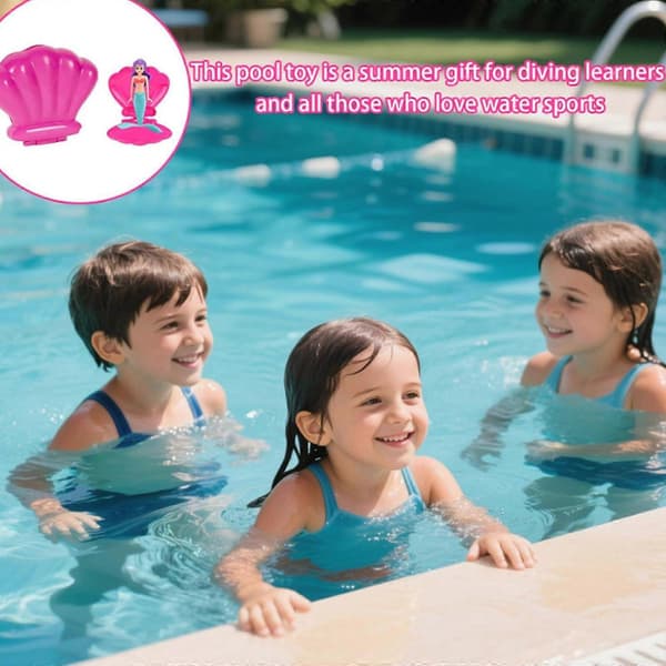 Barns sjöjungfru poolleksaker, 2-delat set, simfärdighetsträning utomhusvattenlek Multicolor