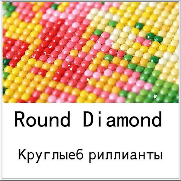 Diamant Broderi Drømmehus Diamant DIY Diamant Maleri Rund Bore Rhinestone Indsat Fuld