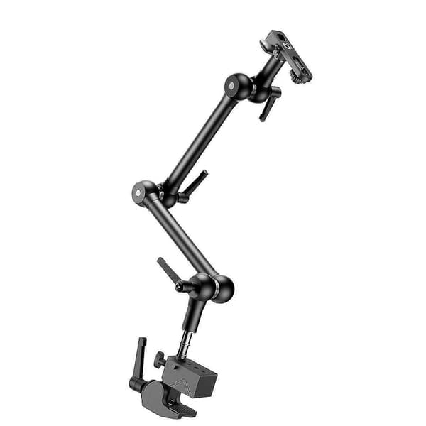 Superklemme Justerbar Metal Leddelt Arm til Montering af Skærm LED Lys LCD Videokamera Blitz Kamera DSLR Multicolor