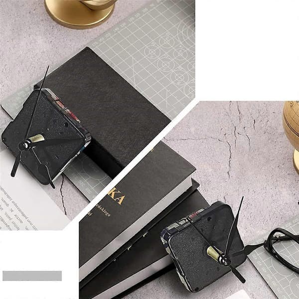 6 stycken klockrörelser DIY väggklocka batteridriven mekanism klocka matchande delar och visare Black